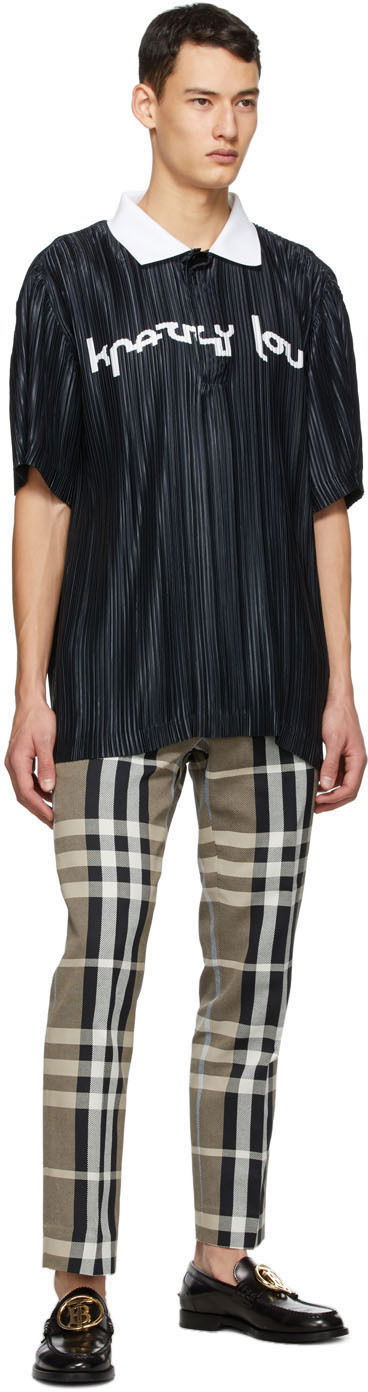Polo tričko Burberry Burberry 'Crazy Love' Pleated Polo Čierna | 4565874, 3
