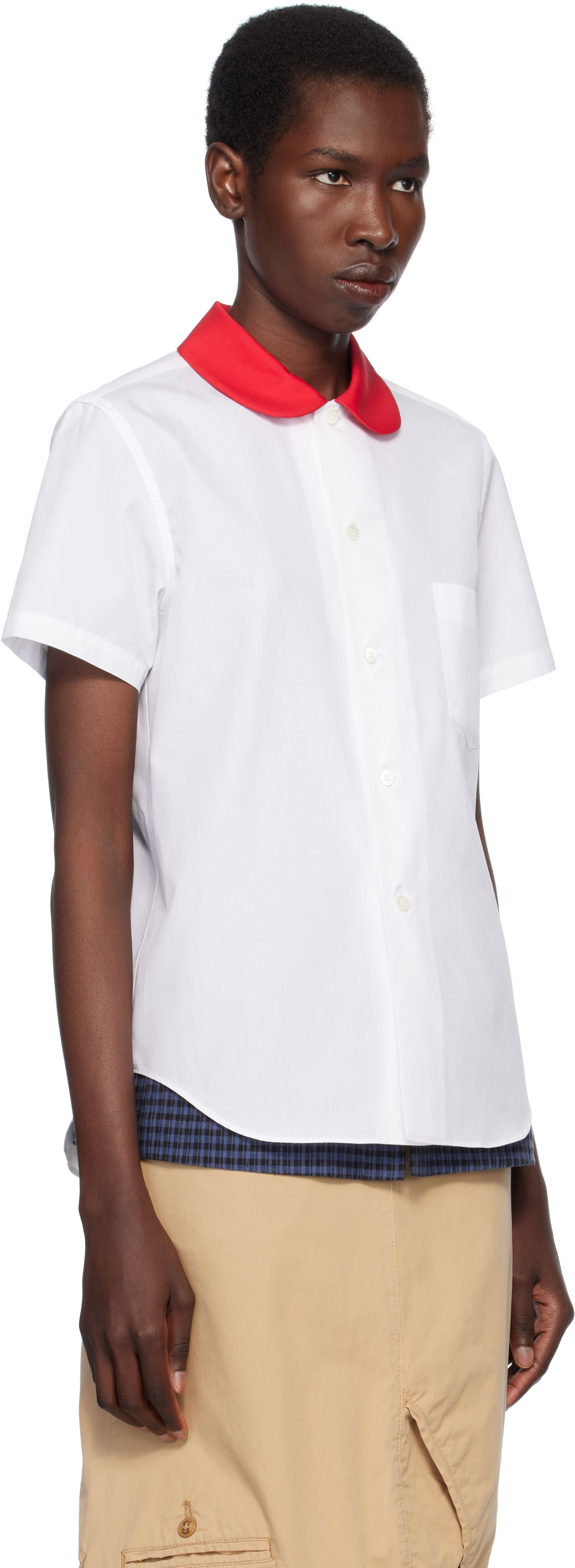 Košeľa Comme des Garçons Comme des Garçons Girl Broad Cotton Shirt Biela | NO-B014-051, 1