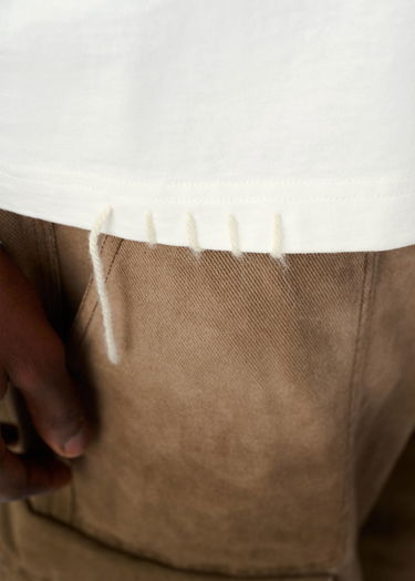 Tričko AXEL ARIGATO Men's Relaxed Fit T-Shirt with Drawstring Hem Biela | A3443001, 6