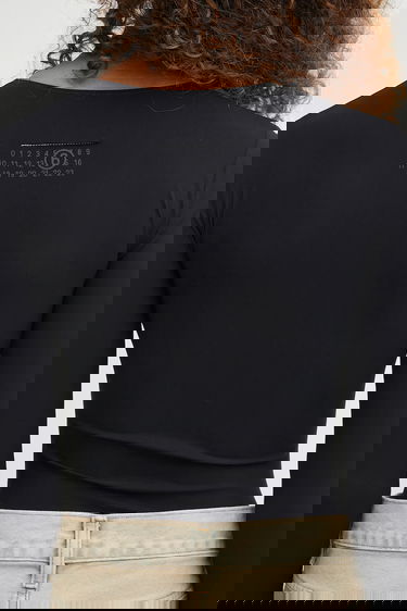 Body Maison Margiela MM6 Maison Margiela Long Sleeve Fitted Bodysuit Čierna | S52NA0064.S20518.900, 3
