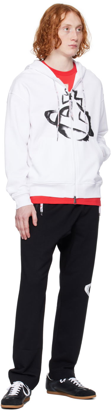 Mikina Vivienne Westwood Vivienne Westwood Stencil Orb Zip Hoodie Biela | 2I01000I-J006O-, 3