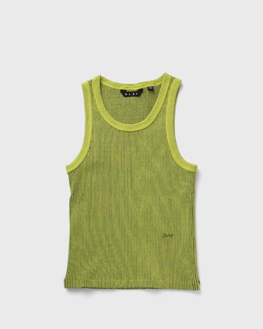 Tielko ØLÅF OLAF Retro Logo Ribbed Tank Top Zelené | W200101-PEAR, 0