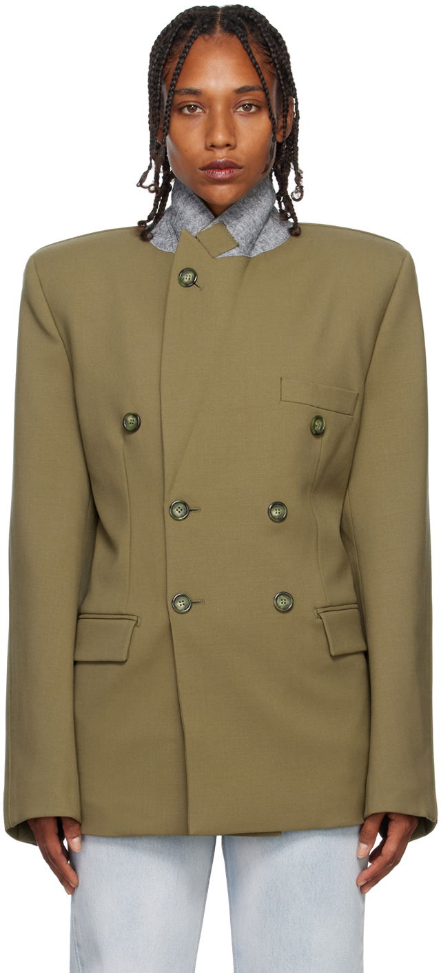 Bunda VETEMENTS VTMNTS Double-Breasted Blazer Zelené | VL14JA640K, 0