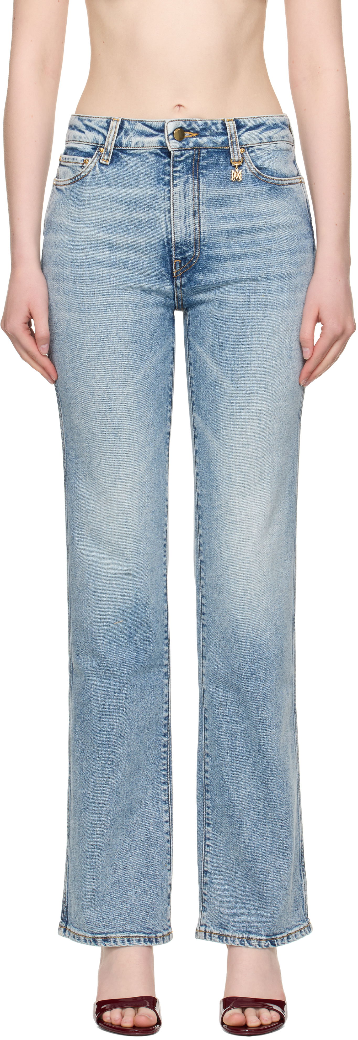 Džínsy AMIRI AMIRI Slim Fit Jeans Modrá | AWDNSM1003, 0