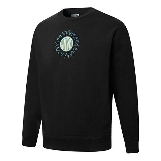 Sveter Puma Downtown Graphic Crew Living Series Embroidered Knit Pullover Čierna | 533677-01