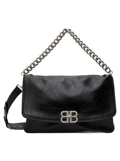 Taška cez rameno Balenciaga Large BB Flap Bag Čierna | 748488 2AAI4