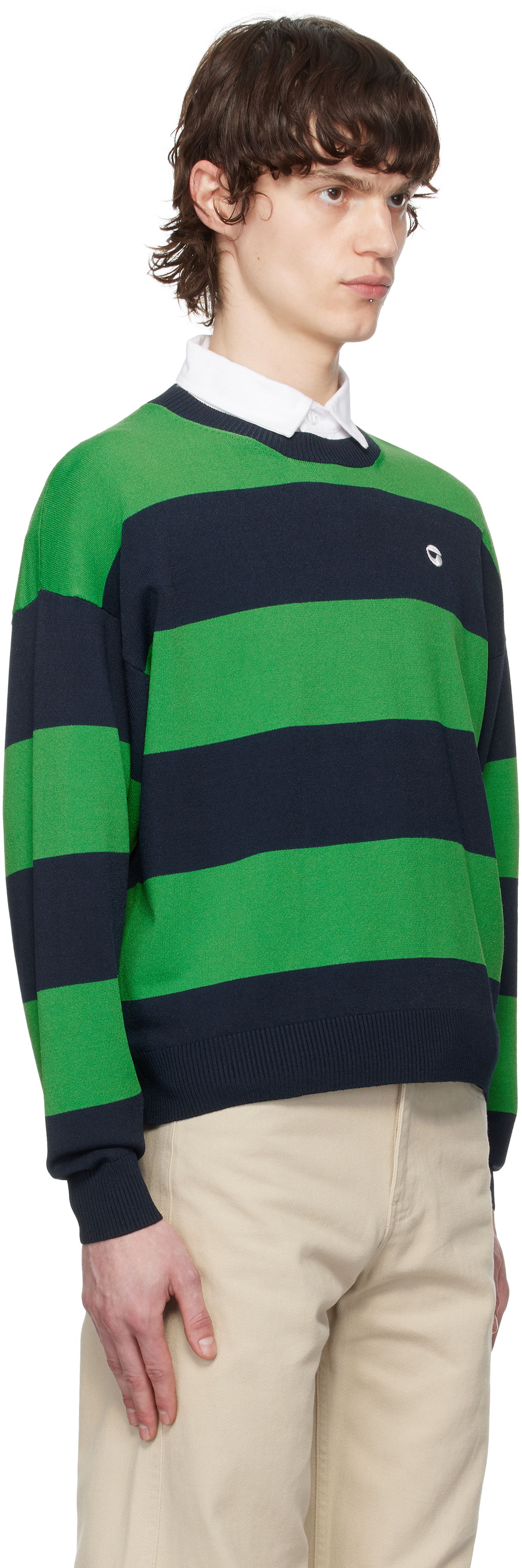 Sveter Coperni Coperni Striped Crewneck Sweater Zelené | COPML134SY3010MEN, 1
