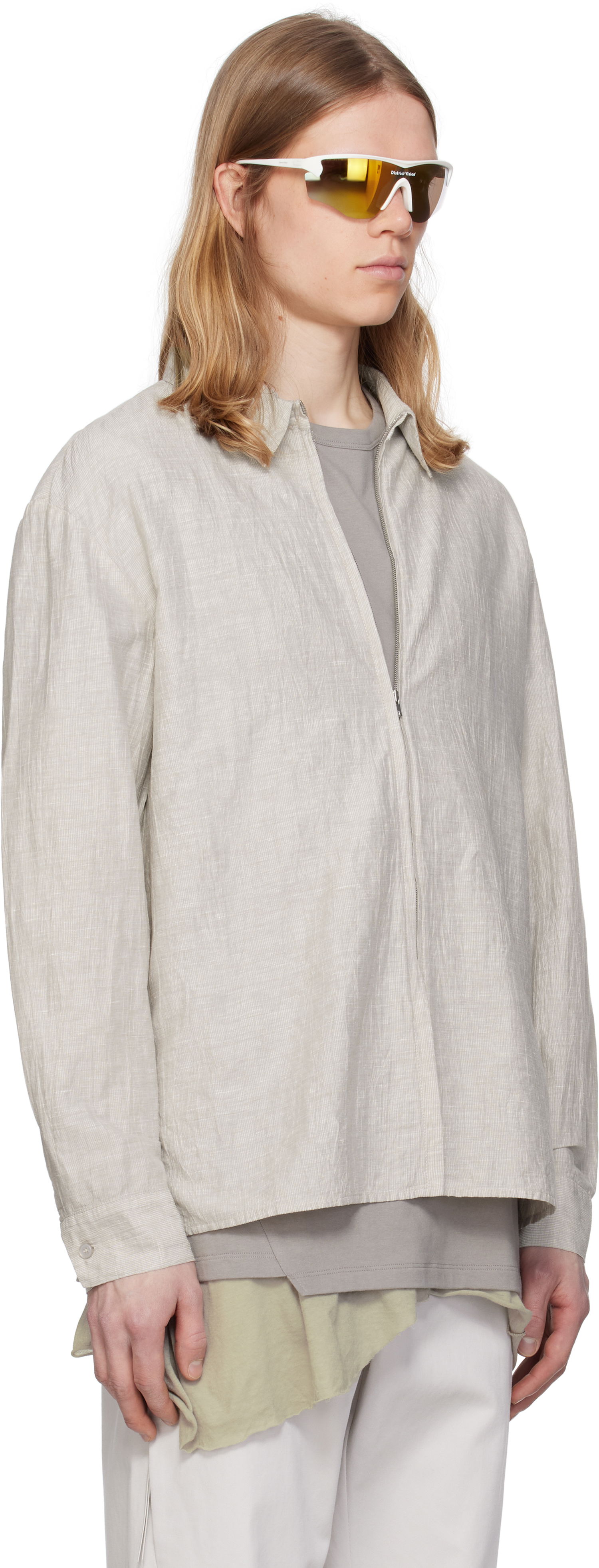 Košeľa Post Archive Faction (PAF) PAF 8.0 Right Zip-Up Shirt Šedá | 8.0 TSR-IV, 1
