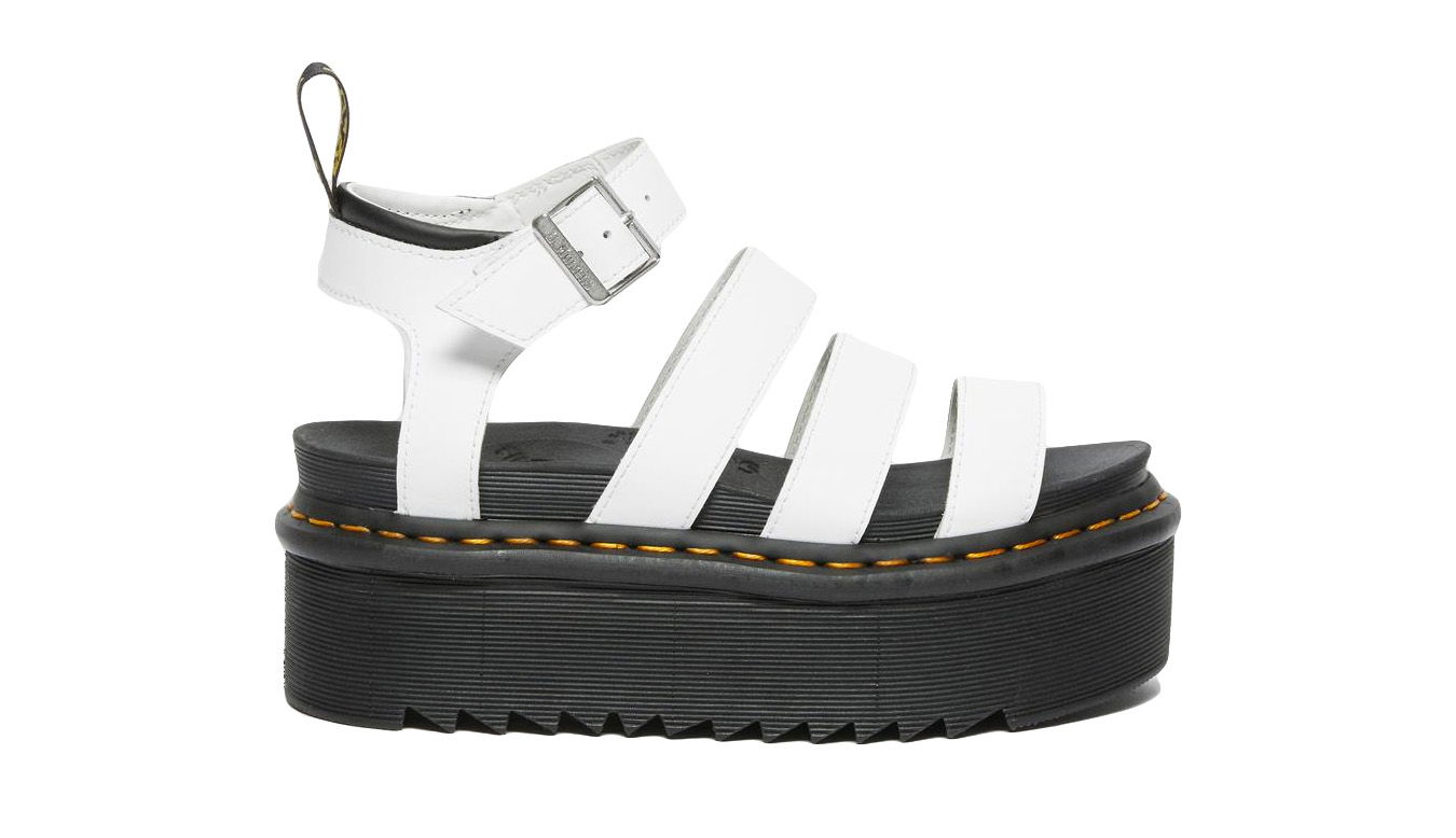 Tenisky a topánky Dr. Martens Blaire Quad Hydro Leather Platform Sandals W Biela | DM27296100, 0