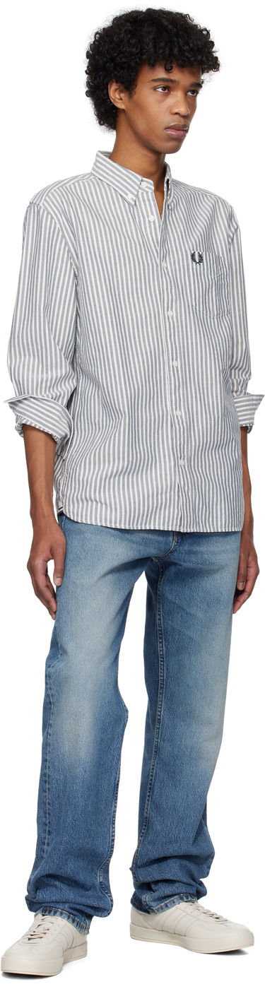 Košeľa Fred Perry Fred Perry Striped Oxford Shirt Biela | M6574, 3