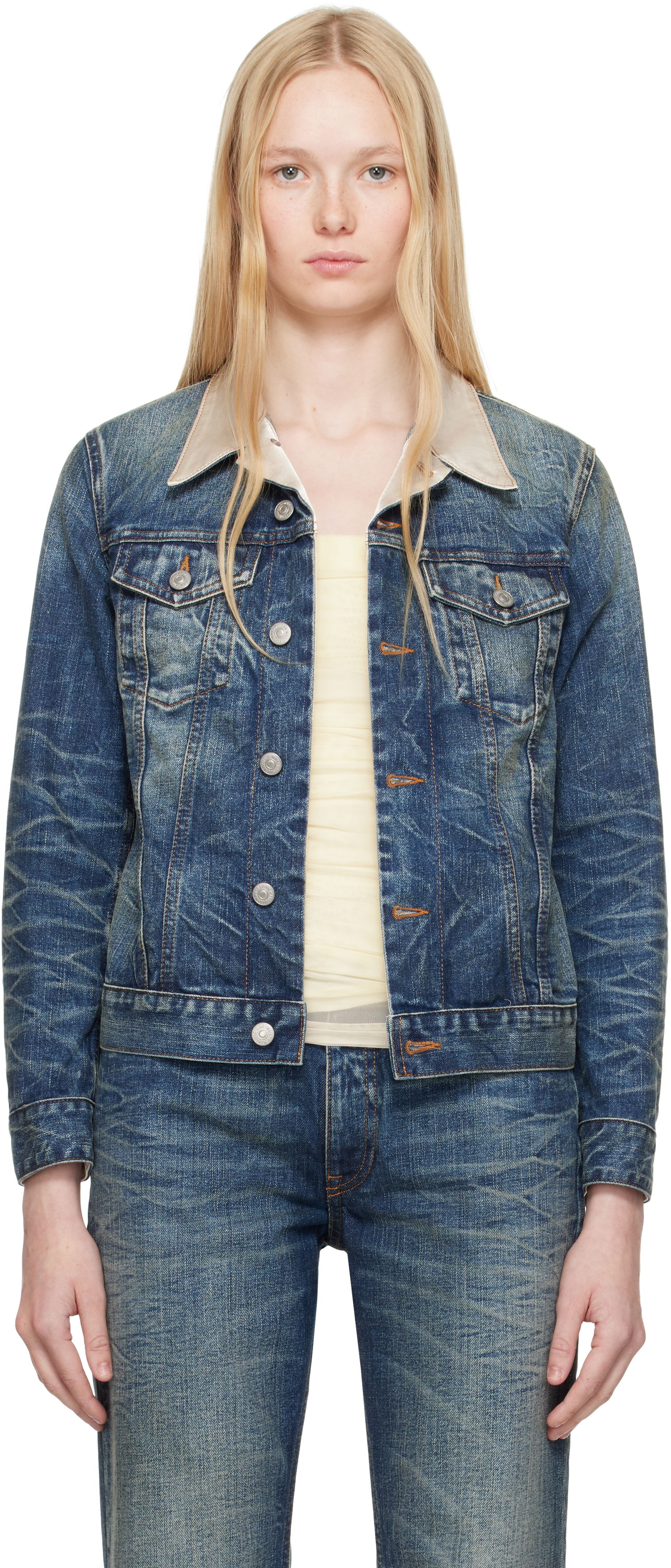 Bunda Maison Margiela MM6 Maison Margiela Sports Denim Jacket Modrá | S62AN0141 M30016, 0
