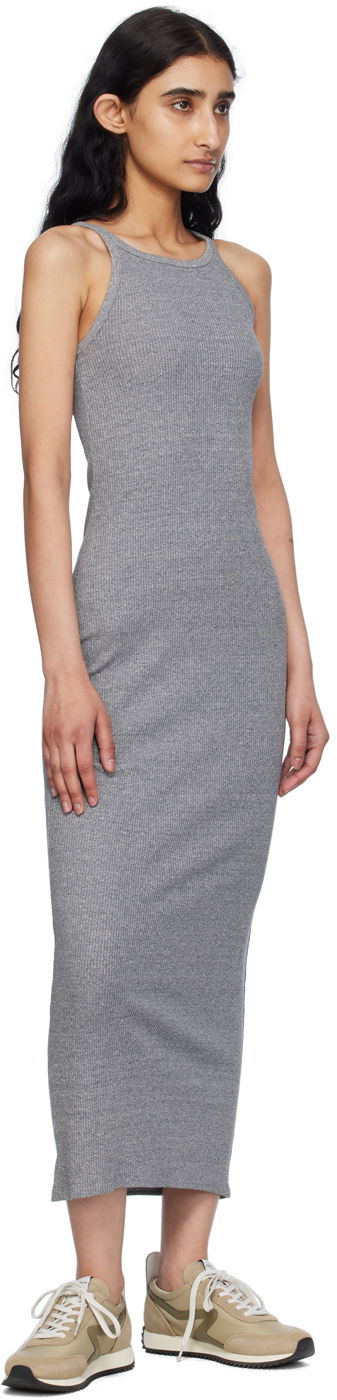 Šaty rag & bone Rag & Bone Essential Ribbed Tank Midi Dress Šedá | WCC24S3007CA07, 3
