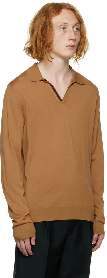 Polo tričko Paul Smith Paul Smith Stripe Detail Polo Hnedá | M1R-566X-J01790, 1