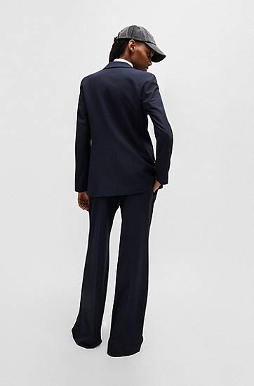 Bunda BOSS Double-Breasted Stretch Jacket Navy | 50530482, 1