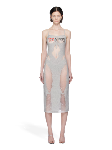 Šaty Diesel D-Hoper-Devo Midi Dress Šedá | A12109 0SHAY