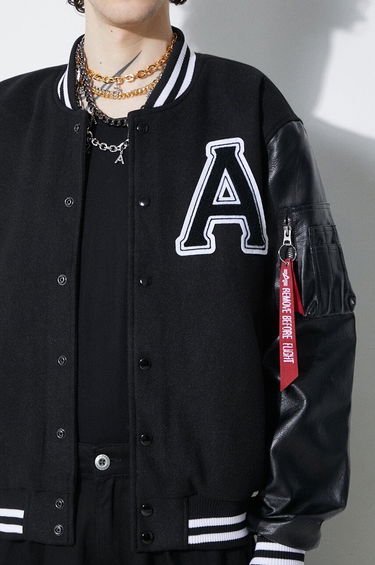 Bomber bunda Alpha Industries Alpha Industries College Bomber Jacket Čierna | 146111, 5