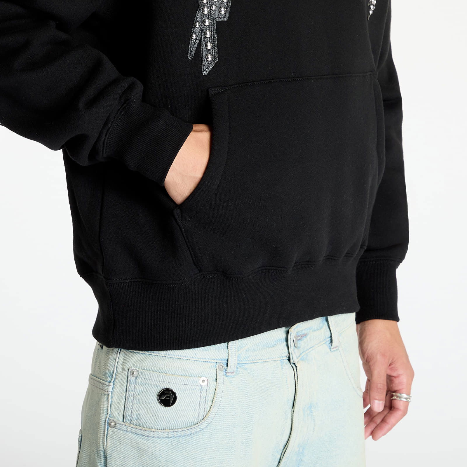 Twitch Studded Hoodie Black