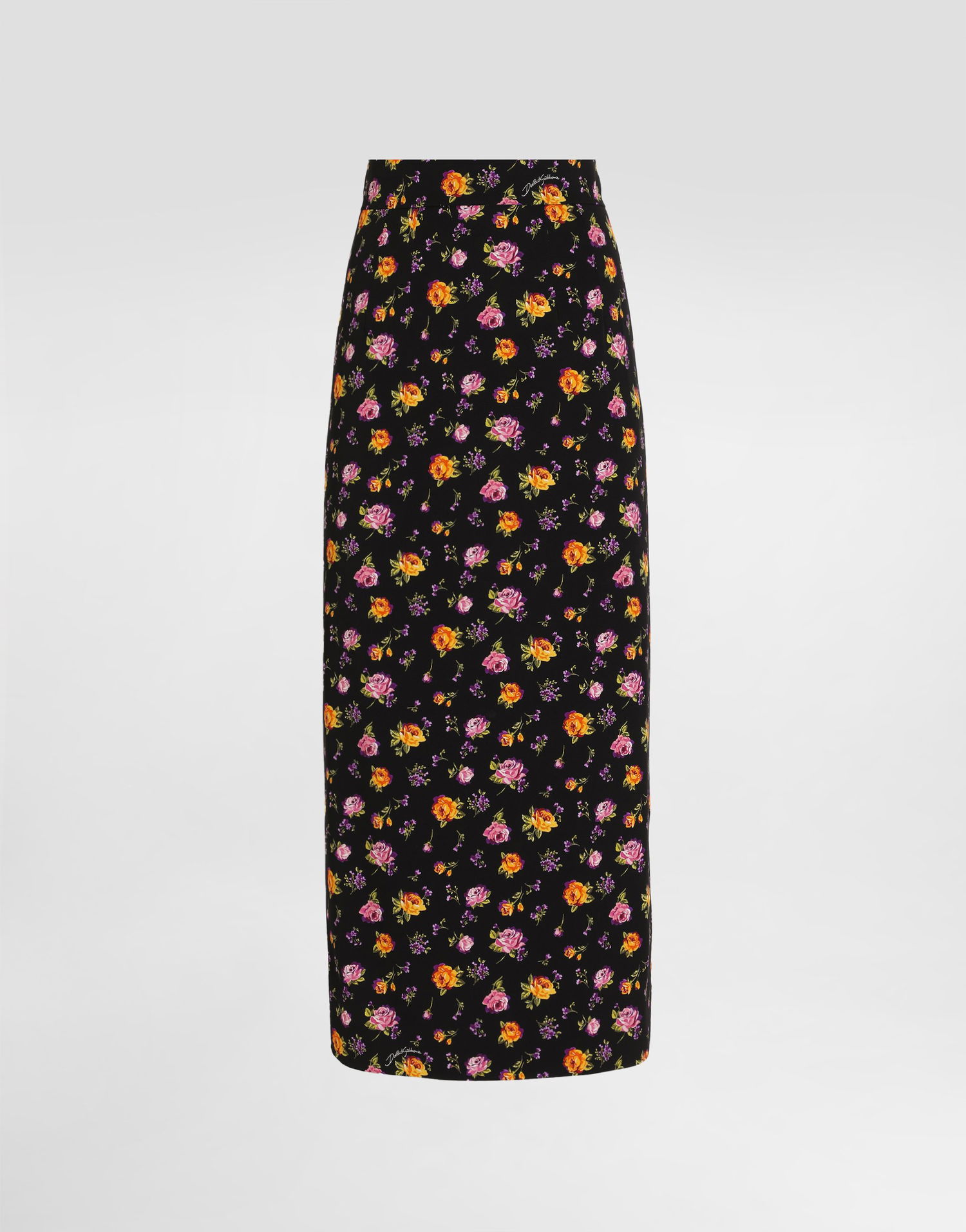 Sukňa Dolce & Gabbana Small Rose Bouquets-print Straight Charmeuse Skirt Rôznofarebný | F4DCBTFSA8DHN5XR, 0