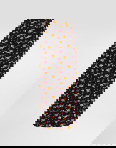 Sukňa Dolce & Gabbana Small Rose Bouquets-print Straight Charmeuse Skirt Rôznofarebný | F4DCBTFSA8DHN5XR, 0