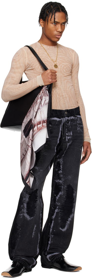 Šál Jean Paul Gaultier Jean Paul Gaultier 'The Trompe L'oeil Corset' Silk Scarf Rôznofarebný | 25/34-U-EC054-C591-260100, 1