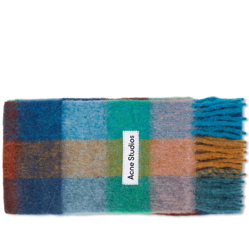 Šál Acne Studios Vally Check Scarf Modrá | CA0084-DL4