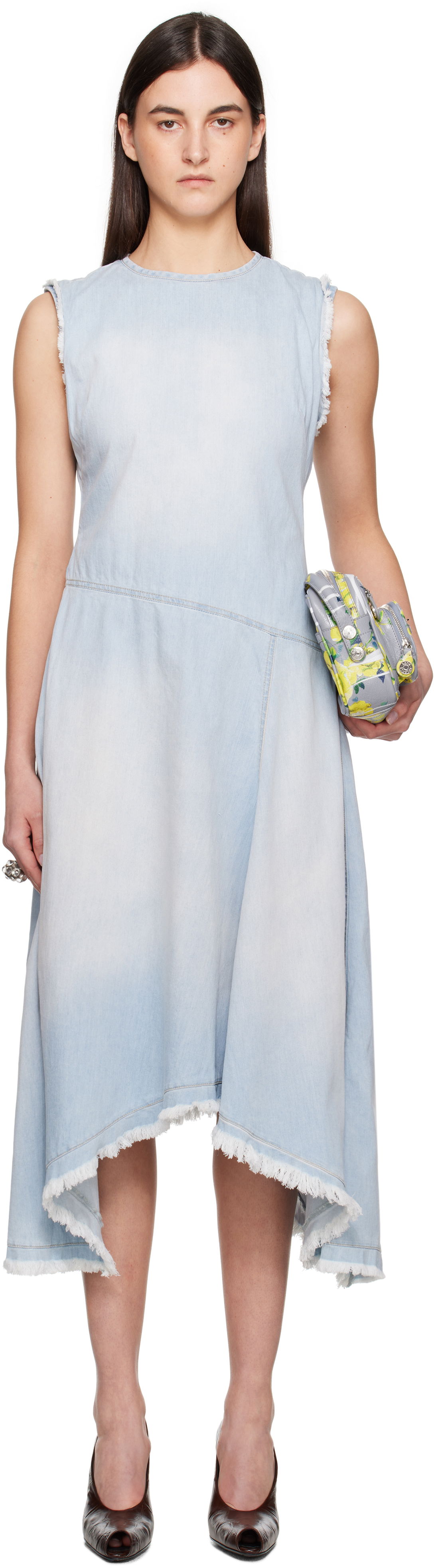 Šaty Acne Studios Acne Studios Sleeveless Midi Dress Modrá | A20806-, 0