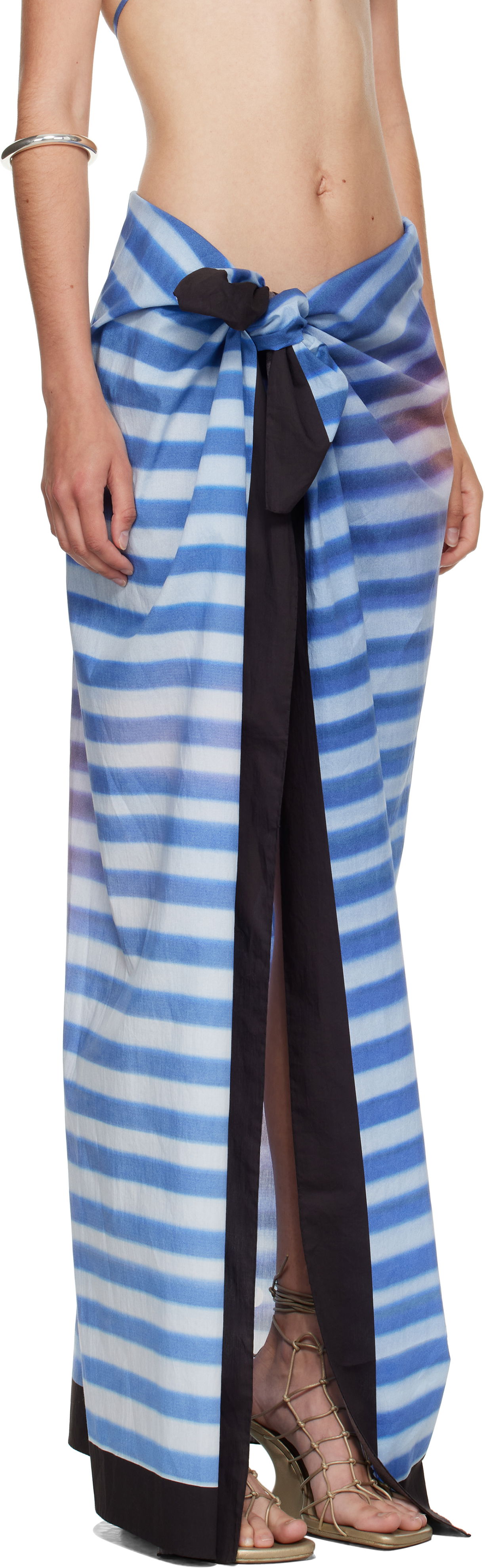 Sukňa Jean Paul Gaultier Jean Paul Gaultier Printed Air Cover-up Maxi Skirt Modrá | 25/03-U-AC028-W036-565034, 1