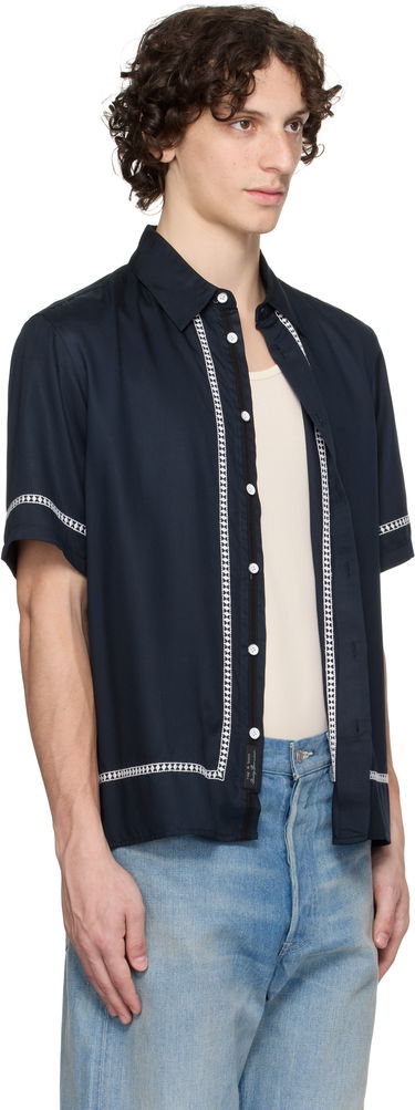 Košeľa rag & bone rag & bone Dalton Embroidered Shirt Navy | MBW25PA027SVML, 1