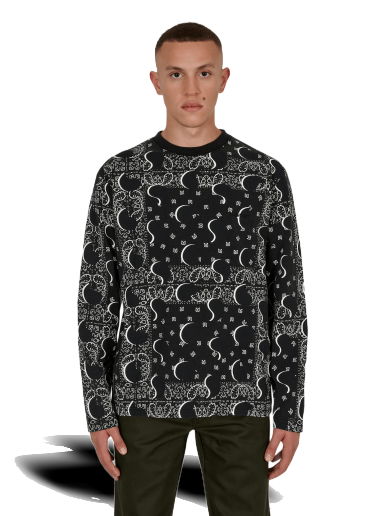 Tričko Awake NY Big Paisley Longsleeve T-Shirt Čierna | AWK-FW21-TS001 BLACK