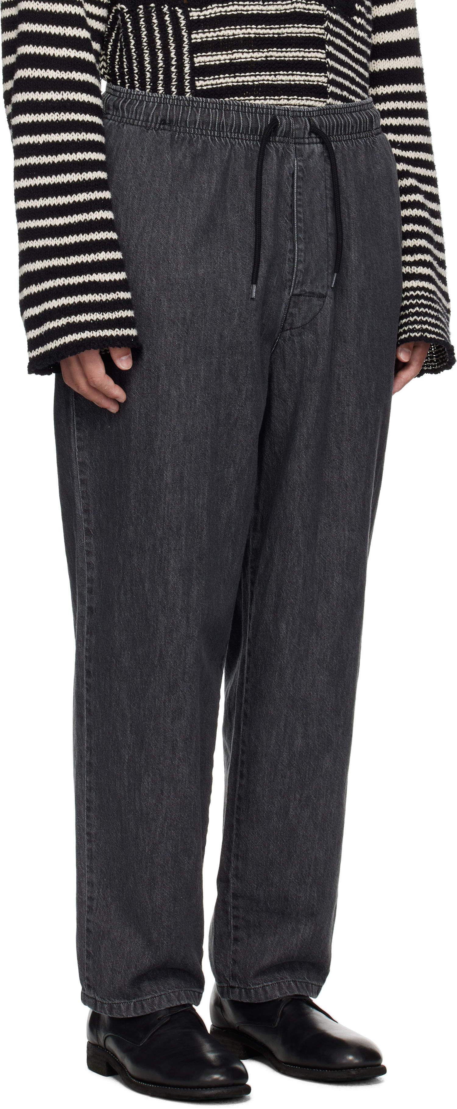 Džínsy WTAPS Elasticated Waist Relaxed Fit Jeans Čierna | 251CWDT-PTM03, 1