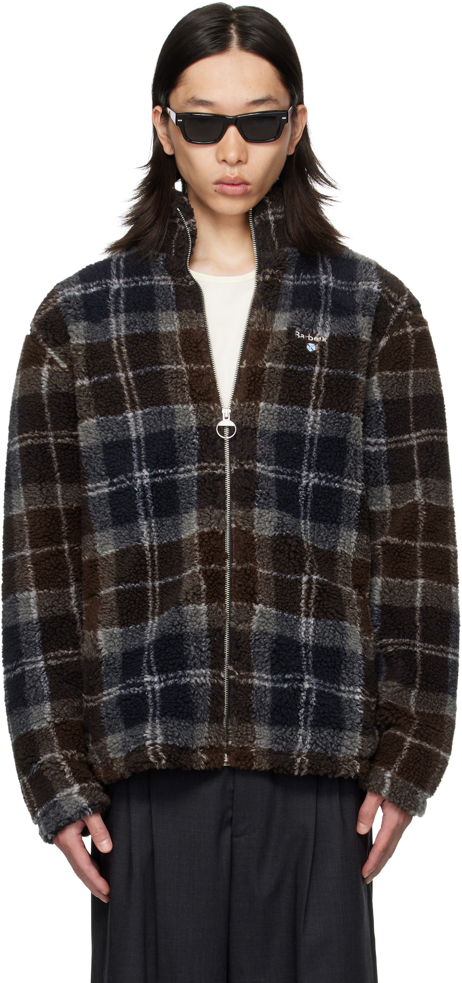 Bunda Barbour Barbour Tartan Sherpa Fleece Jacket Hnedá | MFL0187TN38, 0