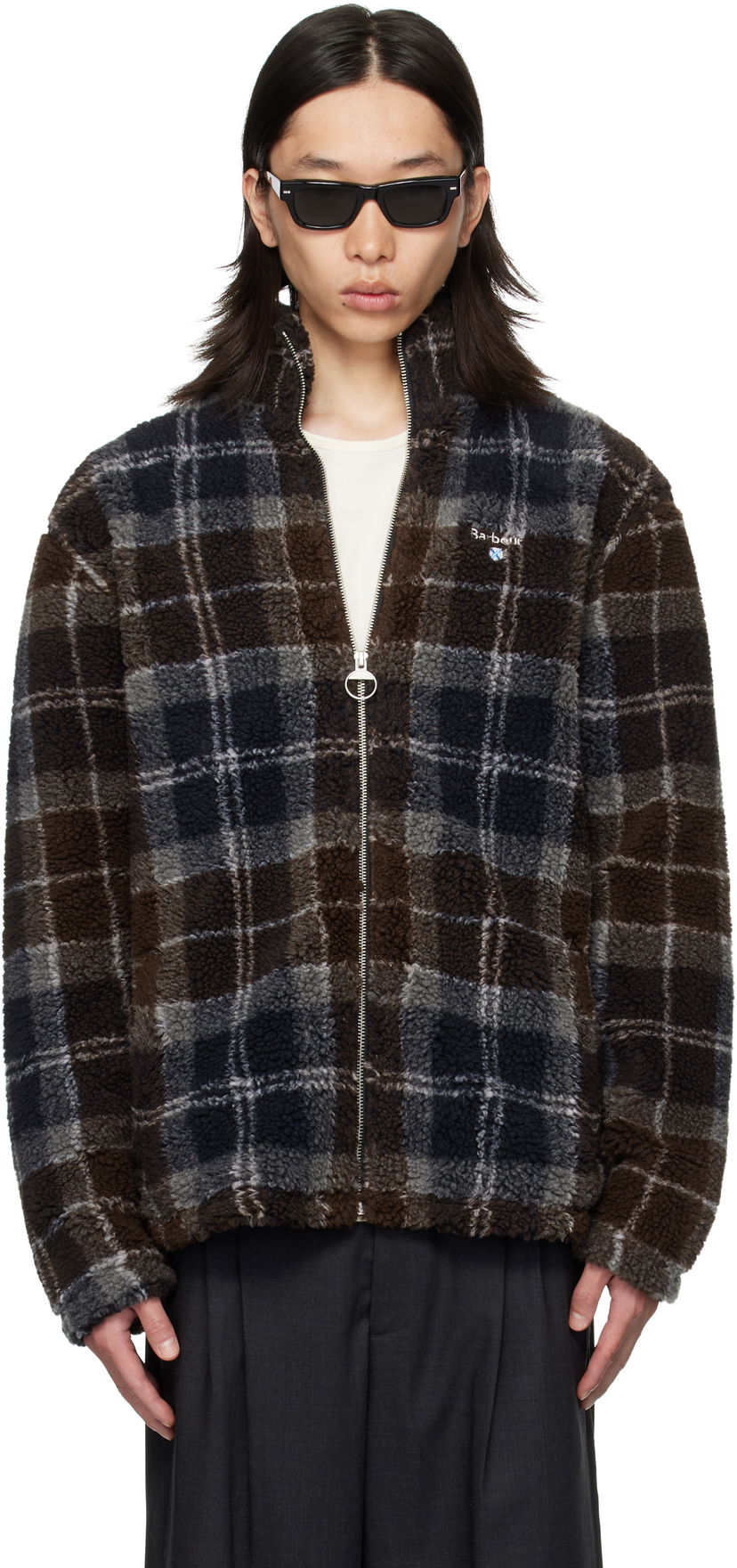 Bunda Barbour Barbour Tartan Sherpa Fleece Jacket Hnedá | MFL0187TN38