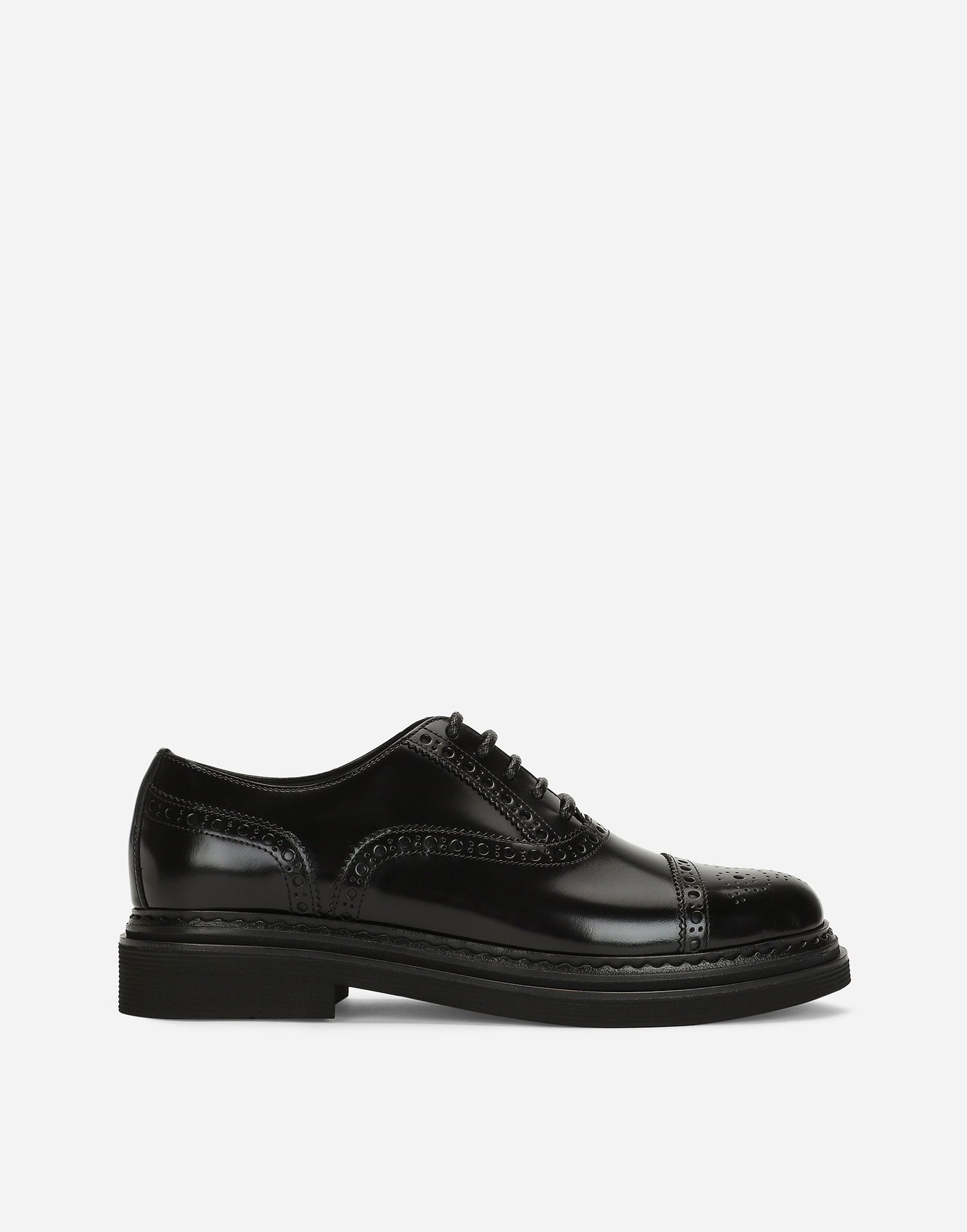 Tenisky a topánky Dolce & Gabbana Brushed Calfskin Lacing Flat Čierna | CN0101A120380999, 0