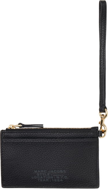 Peňaženka Marc Jacobs Marc Jacobs Leather Top Zip Wristlet Wallet Čierna | S125L01RE22, 0