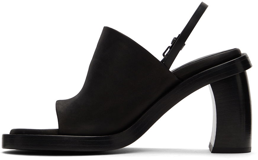 Ann Demeulemeester Calfskin Heeled Slingback Sandals