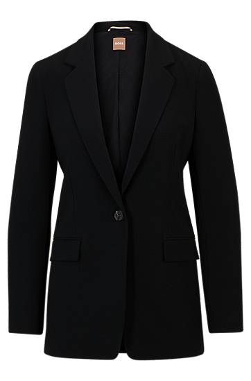 Bunda BOSS Crepe Regular-Fit Jacket Čierna | 50490053, 0