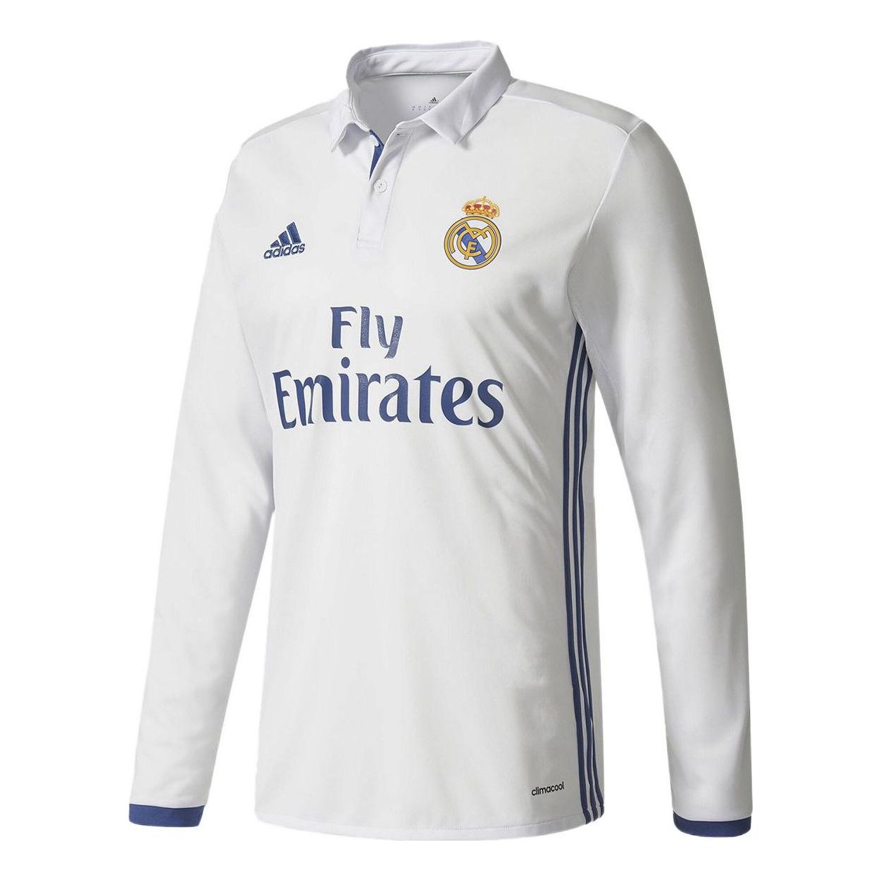 Polo tričko adidas Originals Real Madrid Home Long Sleeve Soccer Jersey Biela | AI5184, 0