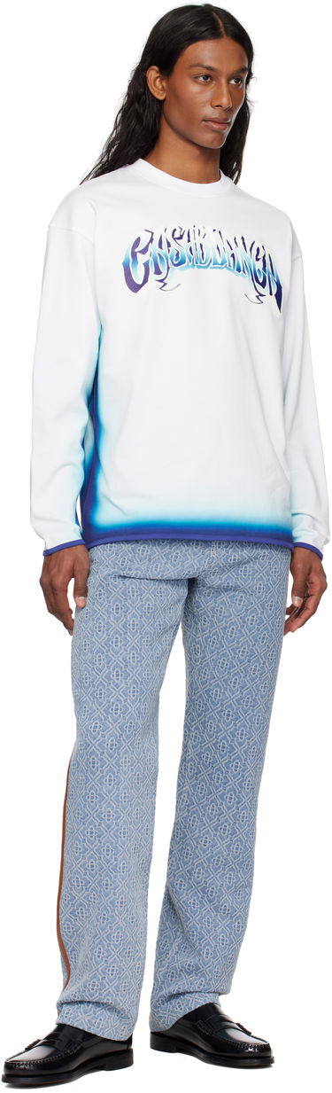 Sveter Casablanca Casablanca Fade Long Sleeve T-Shirt Biela | MS25-JTP-350-02, 3