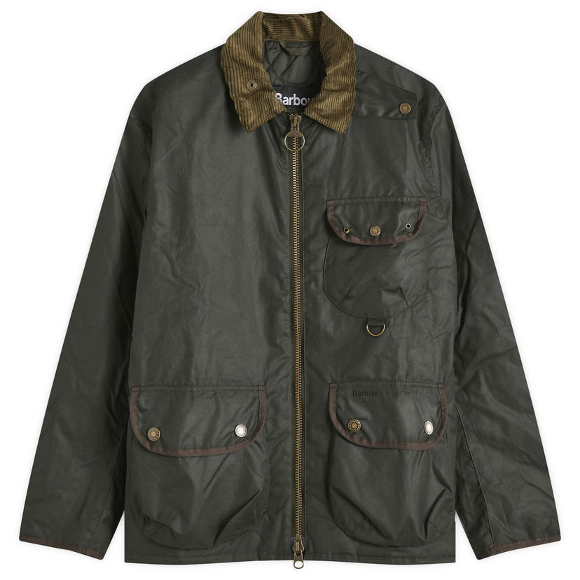 Prešívaná bunda Barbour Angler Wax Jacket Hnedá | MWX2348OL52