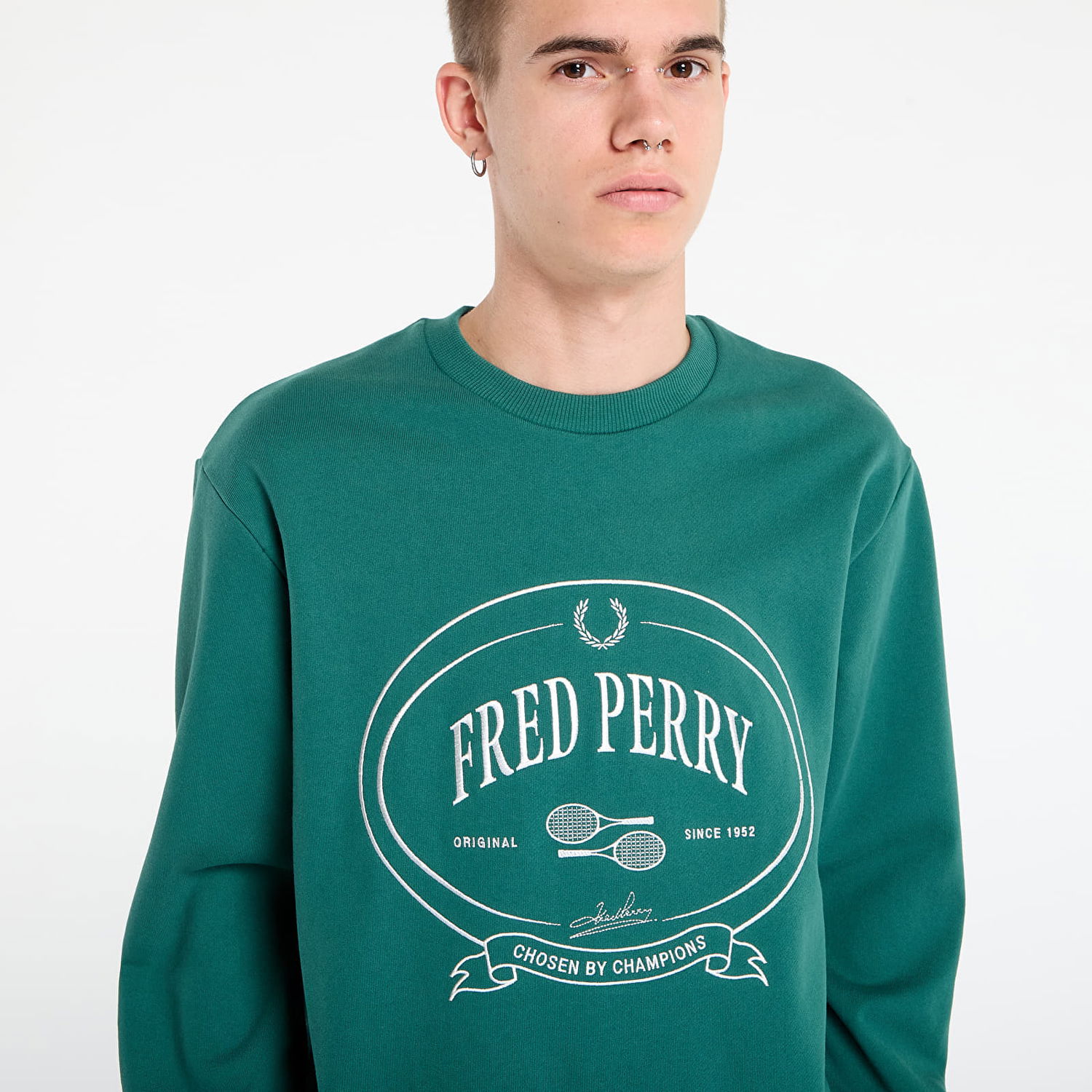 Mikina Fred Perry Fred Perry Chosen By Champions Sweatshirt Zelené | M1605 Z18, 1