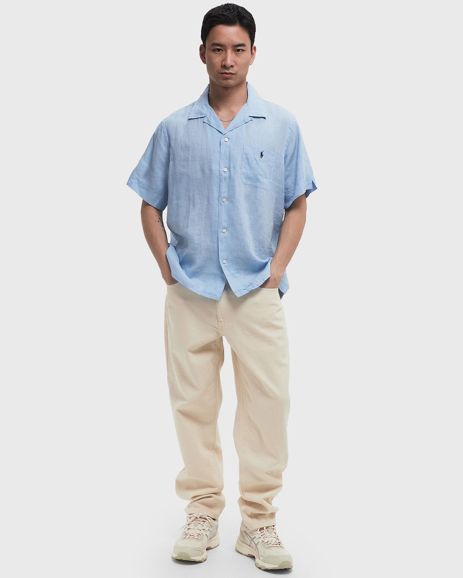 Košeľa Polo by Ralph Lauren Ralph Lauren Linen Resort Shirt XXL Modrá | 710966421005, 1