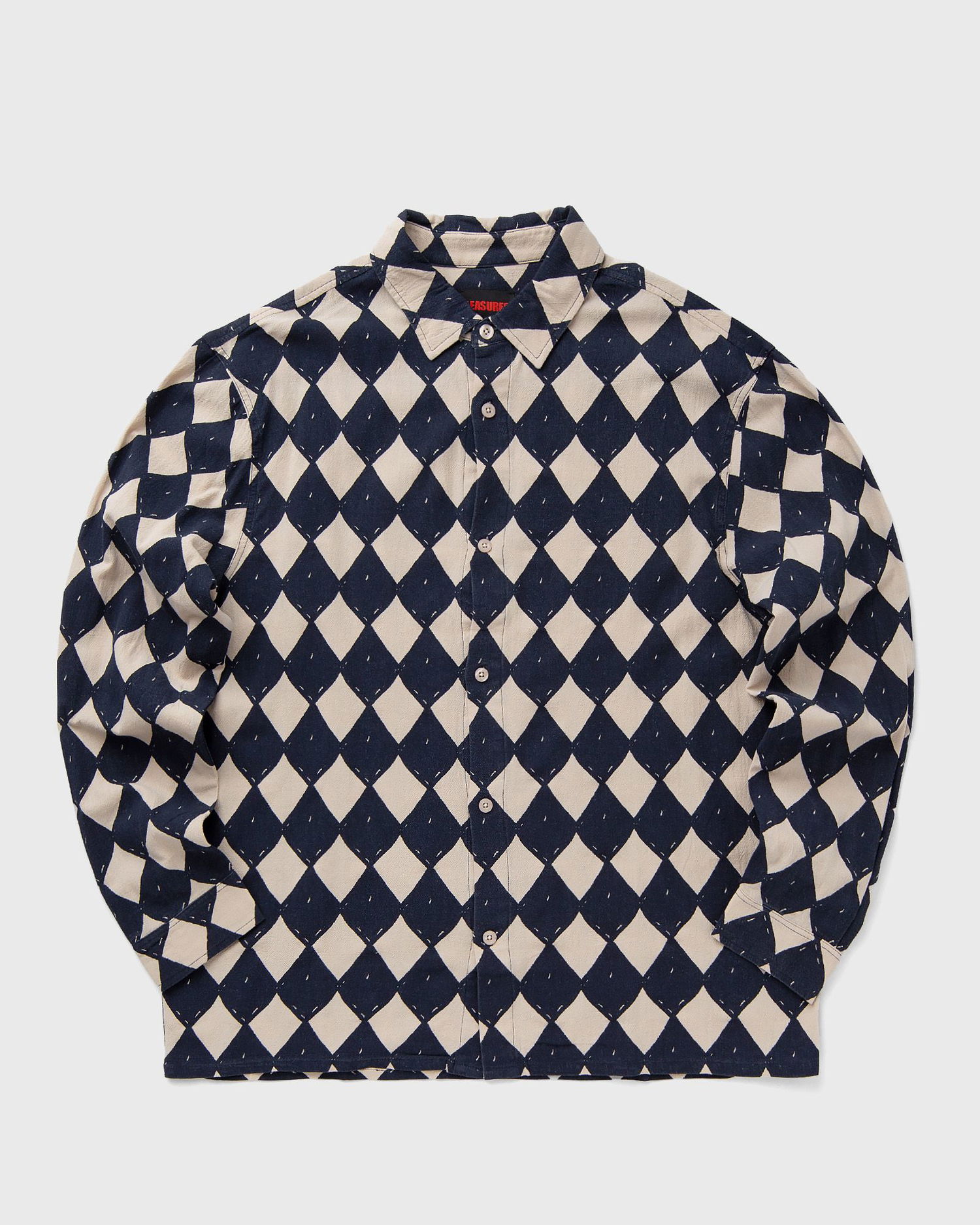Košeľa Pleasures Pleasures Diamond Button-Down Long-Sleeve Shirt, XL Modrá | P24W012-NAVY, 0
