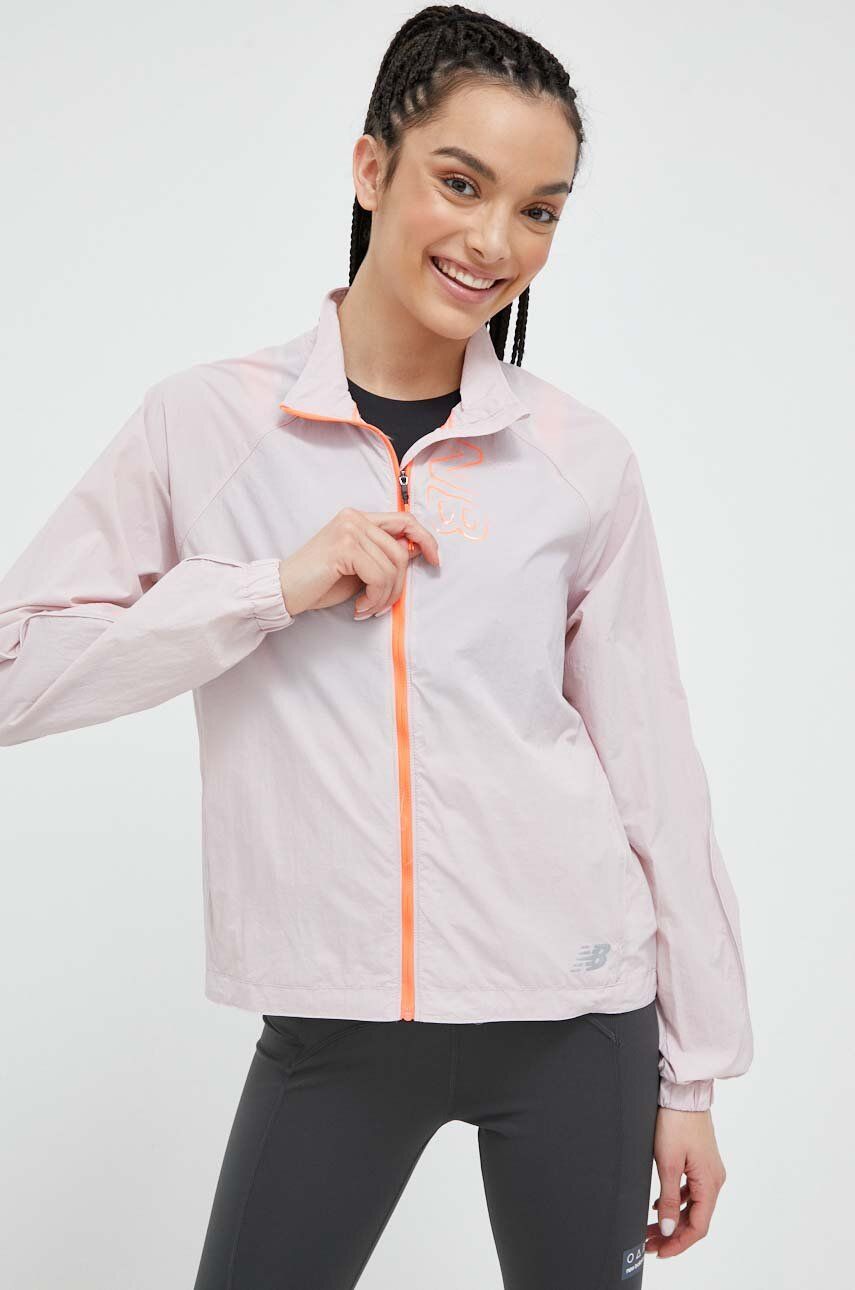 Vetrovka New Balance Printed Impact Run Light Pack Ružová | WJ21265SOI, 0