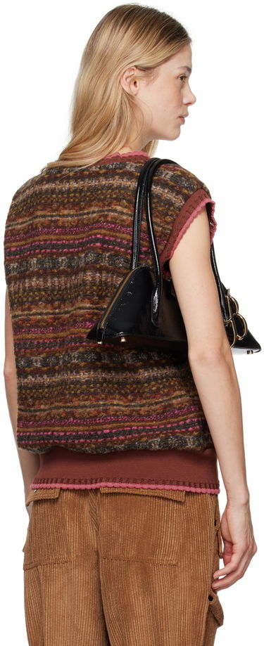 Sveter Anna Sui Anna Sui Jacquard Knit Vest Hnedá | 624C30, 2