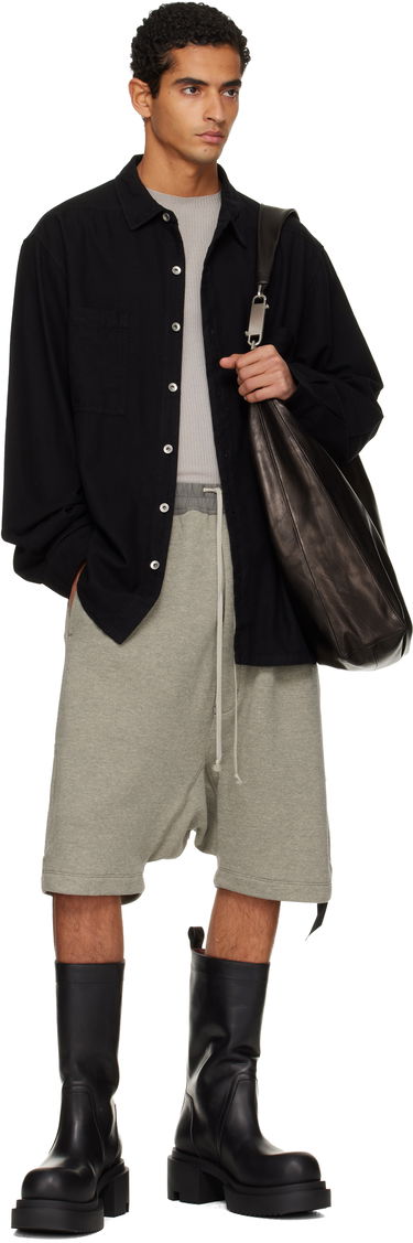 Šortky Rick Owens DRKSHDW Concordians Drawstring Pods Shorts Šedá | DU02E7380 FGM, 3