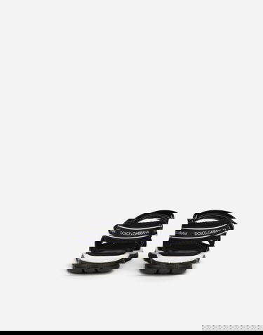 Tenisky a topánky Dolce & Gabbana Technical Fabric Sandals With Dg Logo For First Steps (19-26) Čierna | DL0068AY2338B939, 2