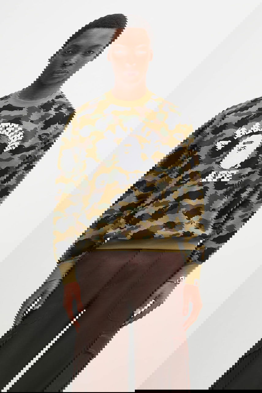 Mikina BAPE A Bathing Ape 1St Camo Jacquard College Patterned Sweatshirt Rôznofarebný | 1L30113307, 0