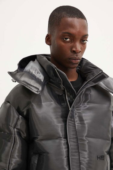 Prešívaná bunda HELIOT EMIL Hooded Down Puffer Jacket Šedá | HE.M.02.055.P03.ME10, 4