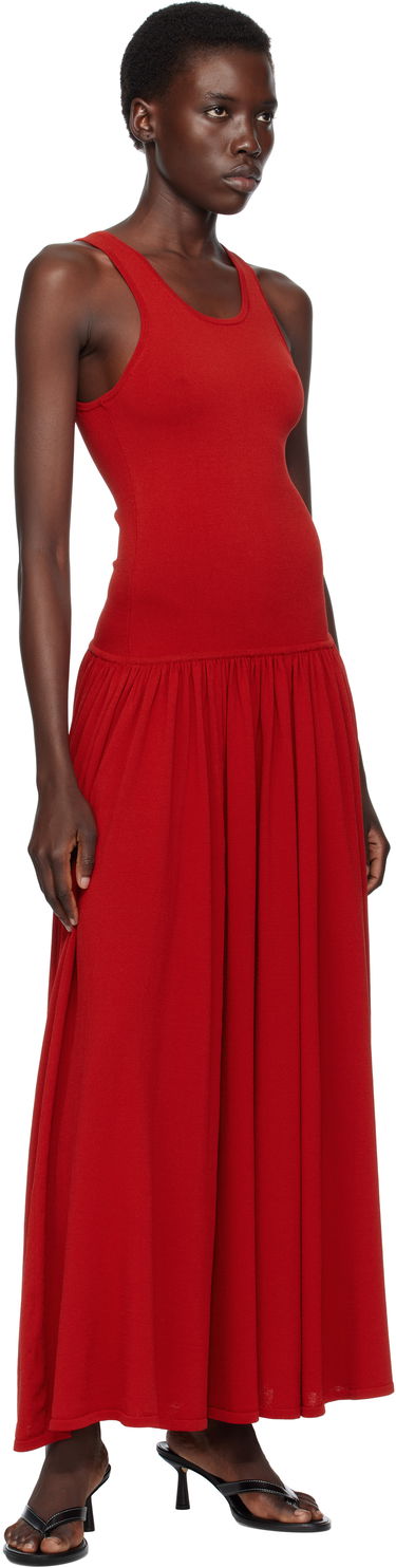 Šaty Loulou de Saison Loulou de Saison Jada Maxi Dress Červená | JADA, 3