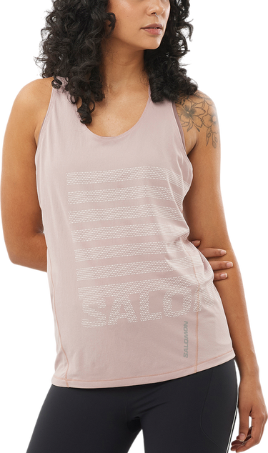 Tielko Salomon Salomon Sense Aero Graphic Training Tank Top Ružová | lc2696-0, 0